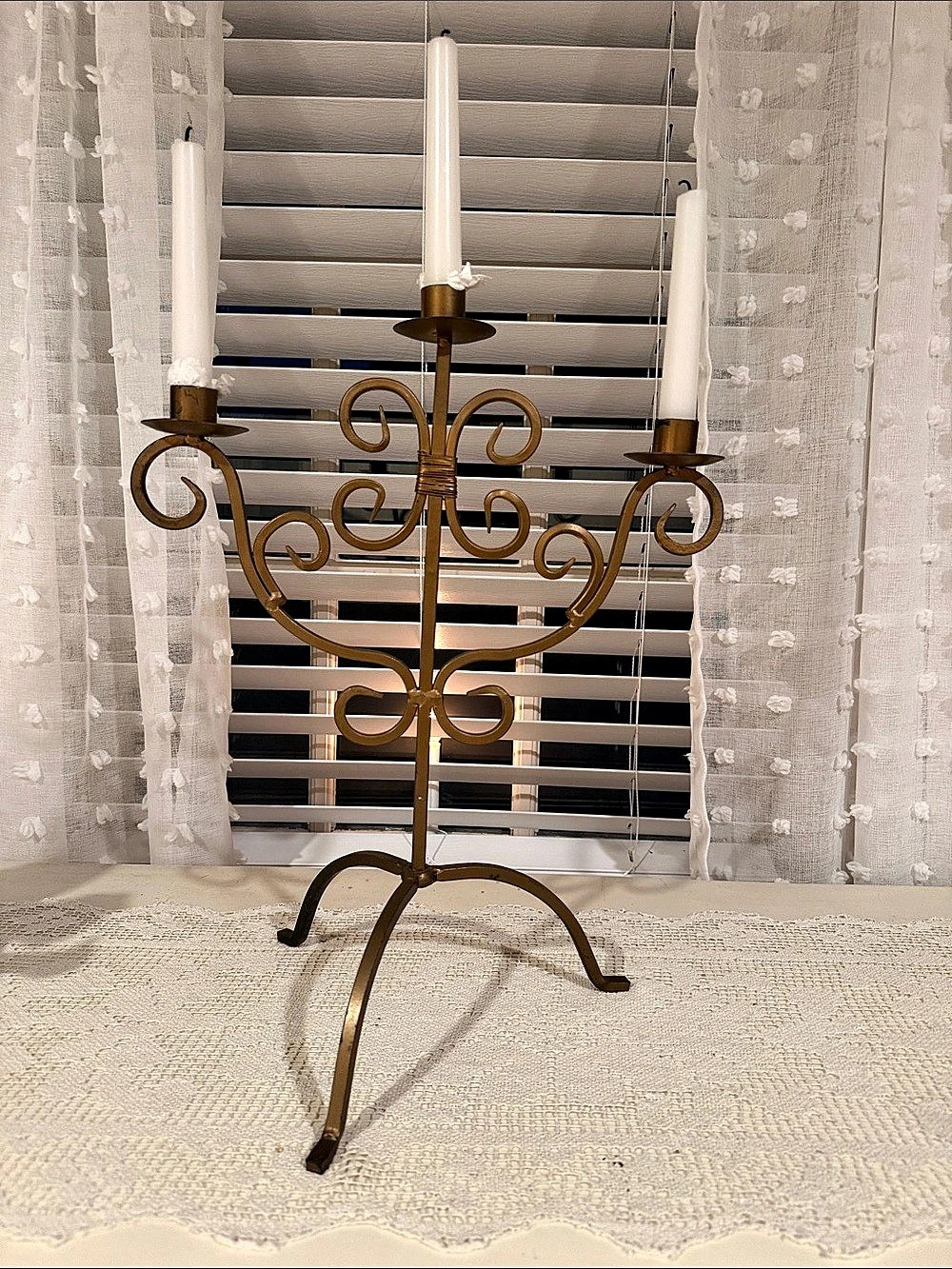 Gold 3-Candle Holder
